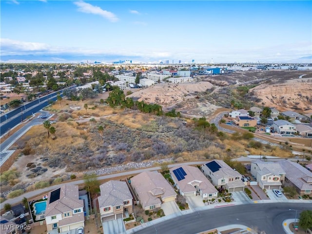 drone / aerial view with a residential view