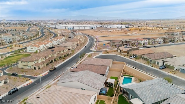 bird's eye view with a residential view