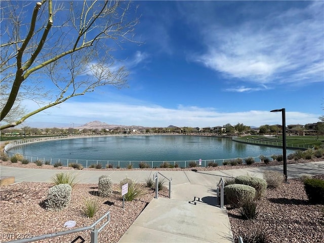 water view with fence