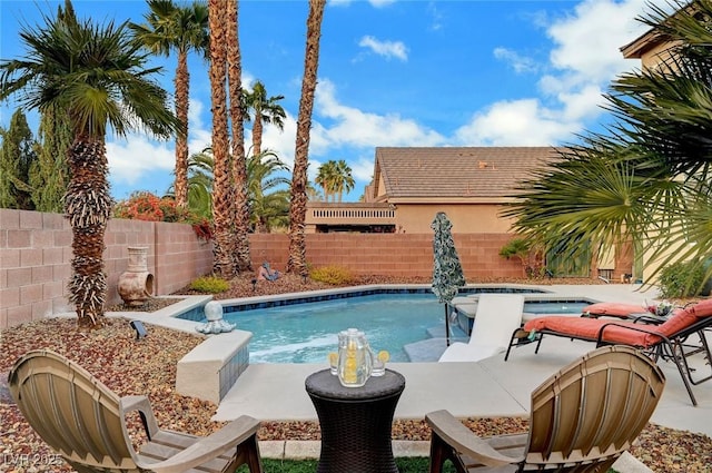 view of pool with a fenced in pool and a fenced backyard