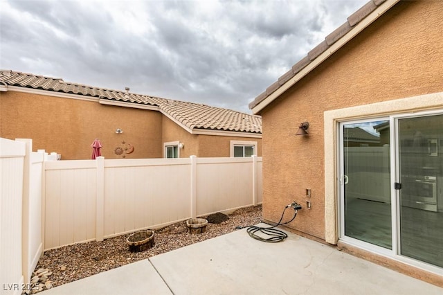 view of patio / terrace with a fenced backyard