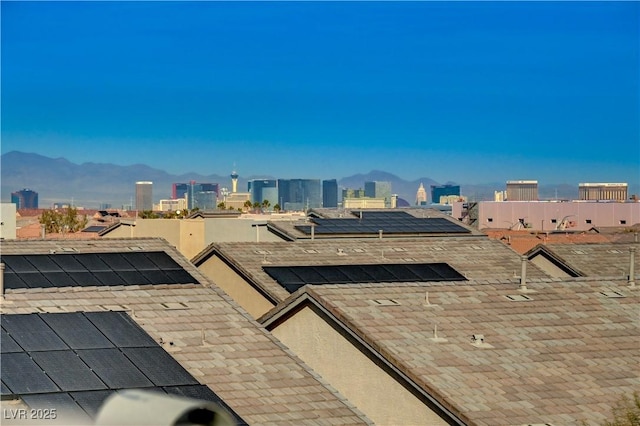 view of patio featuring a view of city