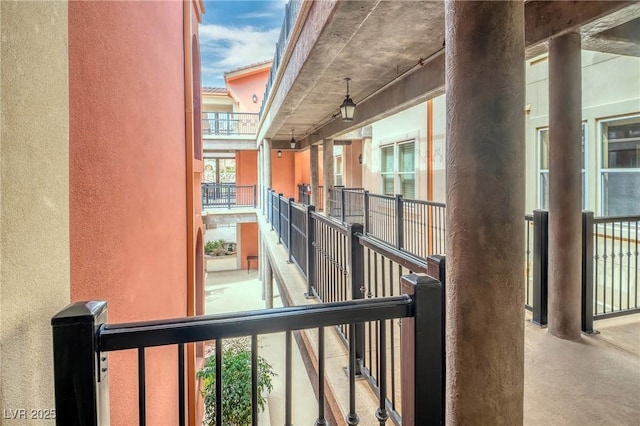 view of patio / terrace with a balcony