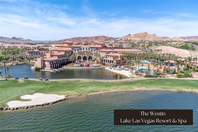 64 Strada Principale Unit 307, Henderson, NV 89011 - aerial view of a golf course and a water and mountain view