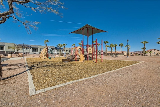 community playground with a residential view