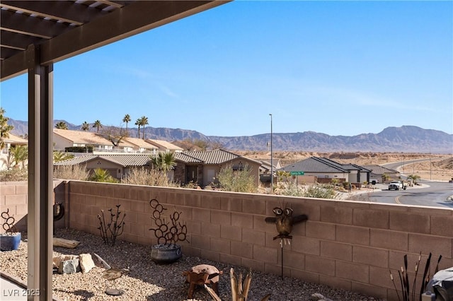 mountain view featuring a residential view