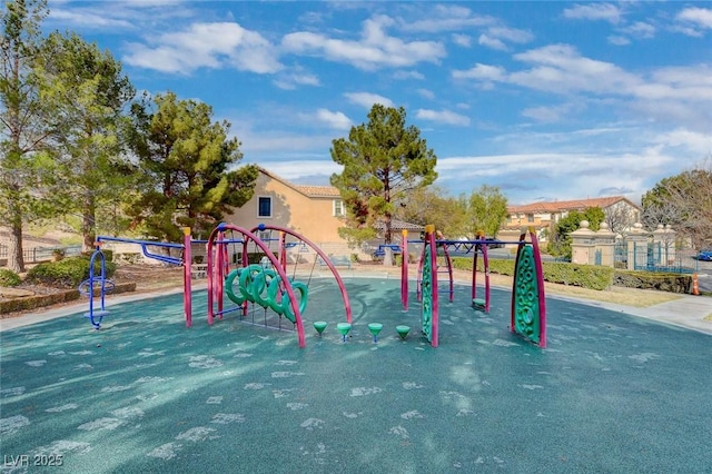 view of community jungle gym