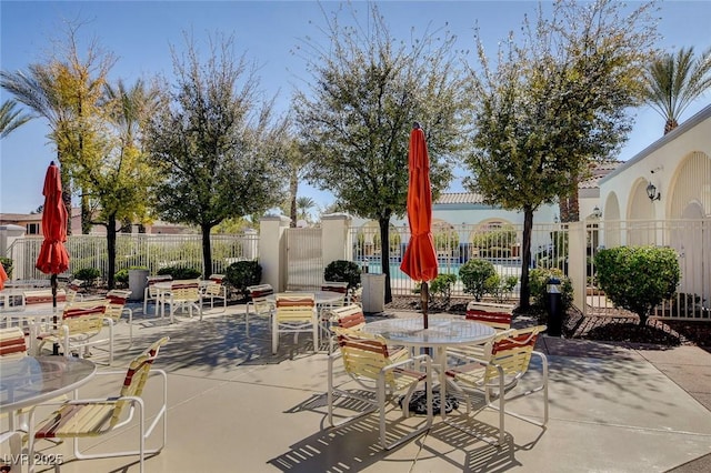 view of patio with fence