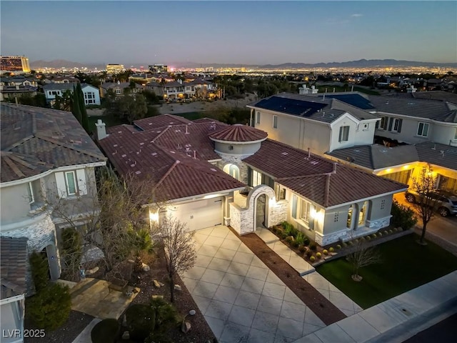 bird's eye view featuring a residential view