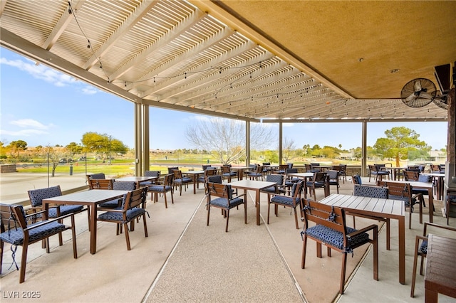 view of patio / terrace featuring outdoor dining space and a pergola