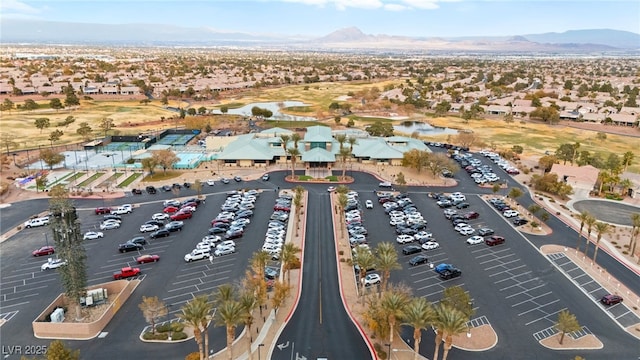 aerial view featuring a mountain view