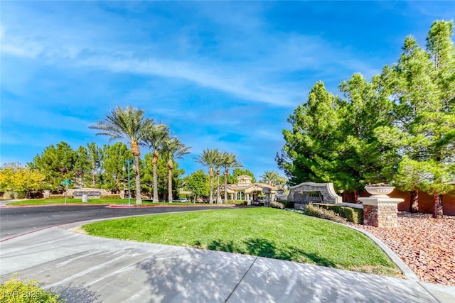 exterior space with a lawn