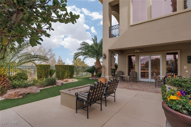 view of patio / terrace with fence