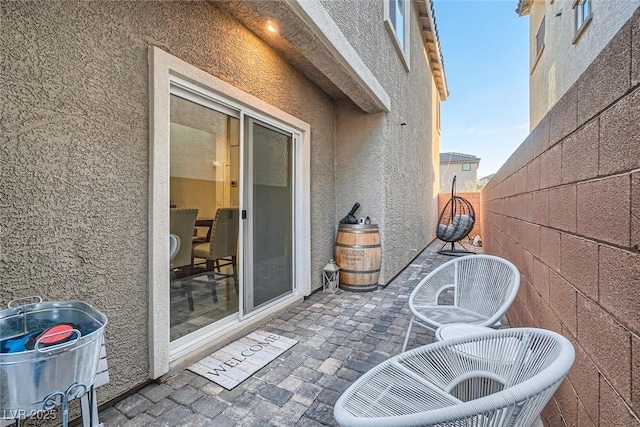 view of patio with fence