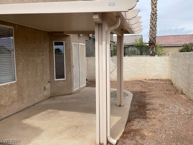 view of patio with a fenced backyard