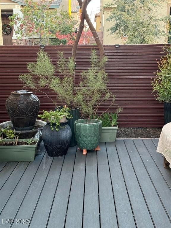 wooden terrace with fence