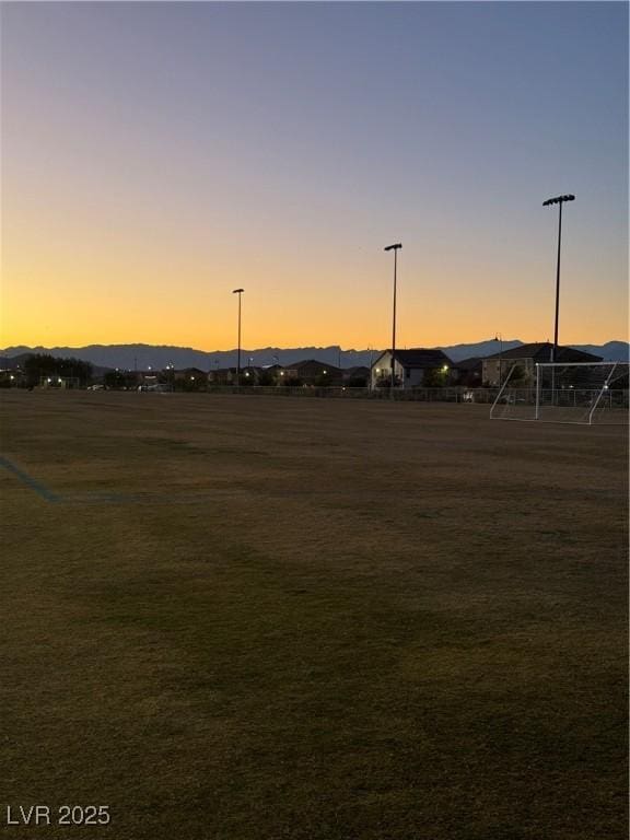 surrounding community with a mountain view