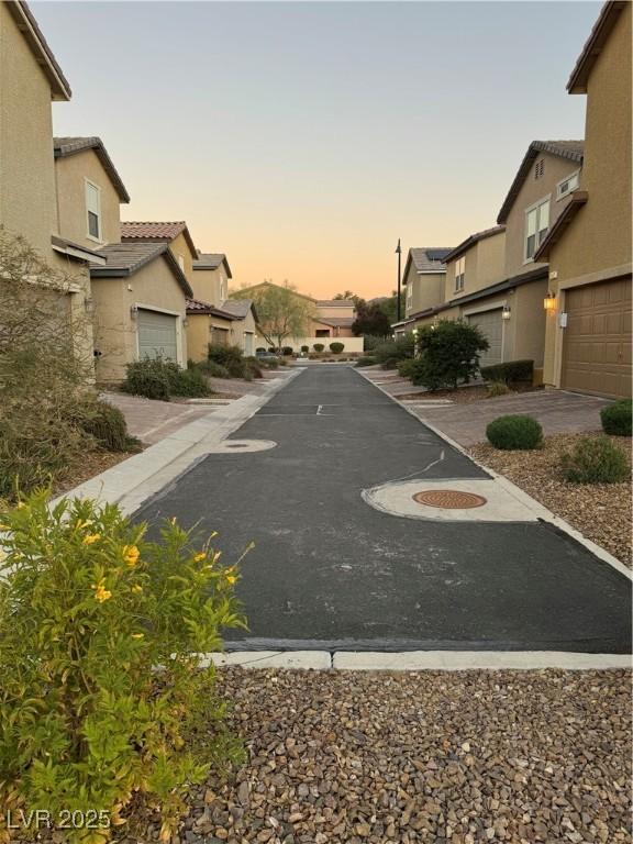 view of street featuring a residential view