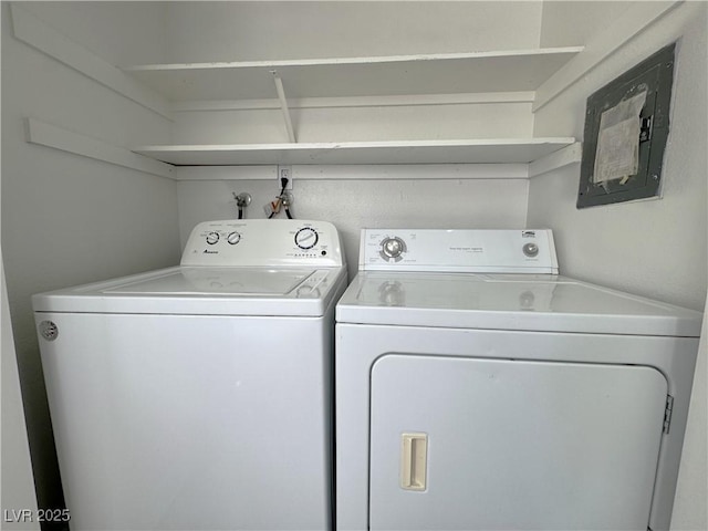 laundry area featuring laundry area and washing machine and dryer