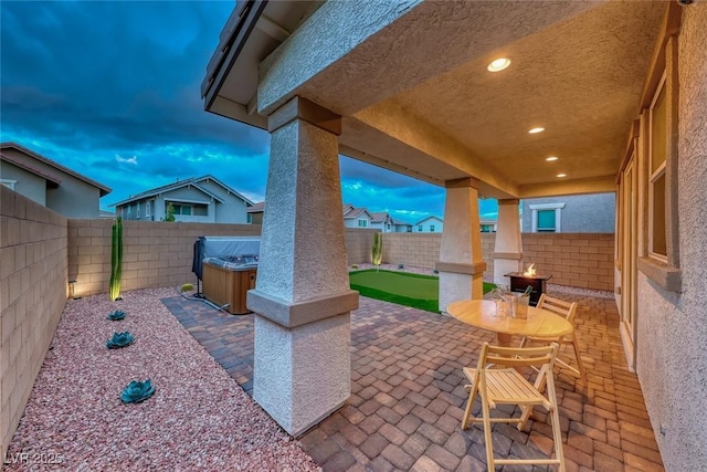 view of patio / terrace featuring a fenced backyard