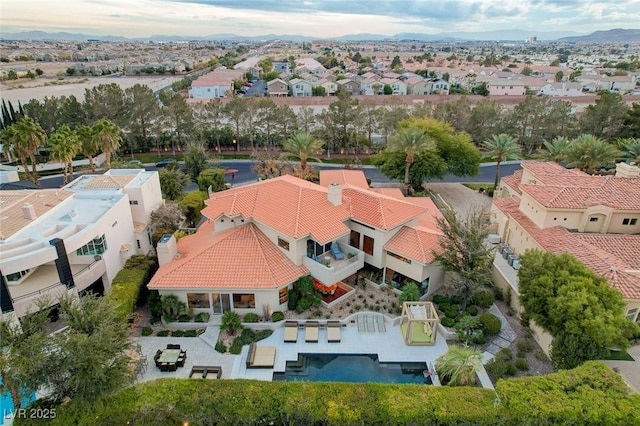 drone / aerial view featuring a residential view