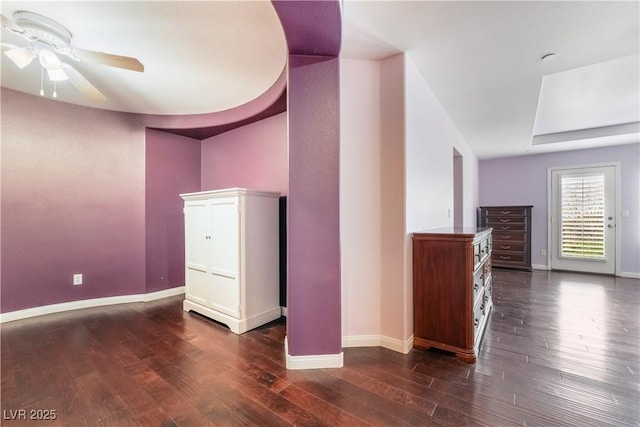 872 Timber Walk Dr, Henderson, NV 89052 - unfurnished room with baseboards, wood finished floors, and a ceiling fan
