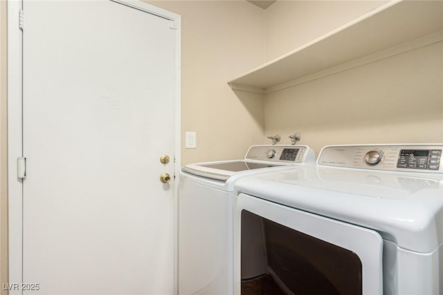 laundry area with laundry area and washing machine and dryer