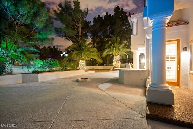 view of patio with exterior kitchen