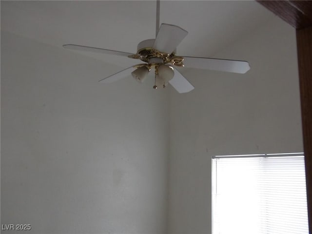 interior details with a ceiling fan