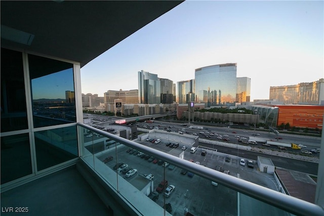 balcony with a city view