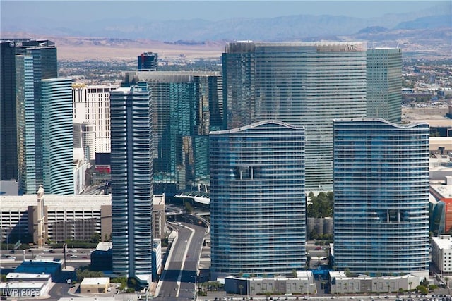 view of city featuring a mountain view