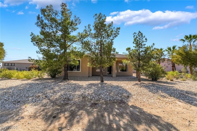 view of front of property featuring stucco siding