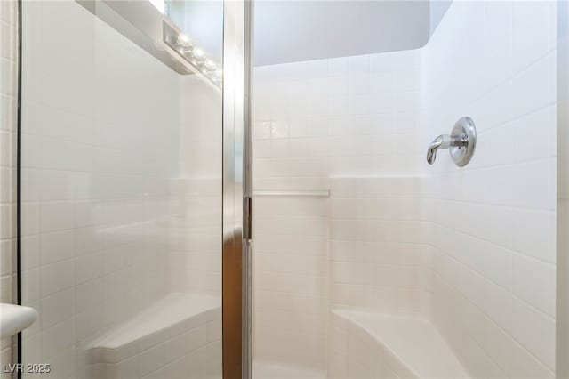 full bathroom with a shower stall