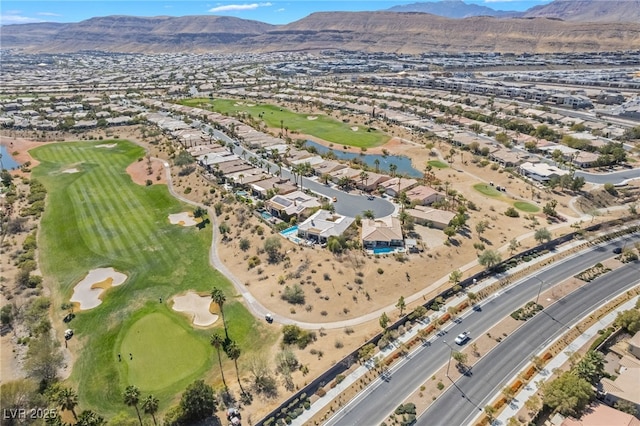 4963 Pensier St, Las Vegas, NV 89135 - aerial view with a water and mountain view, golf course view, and a residential view