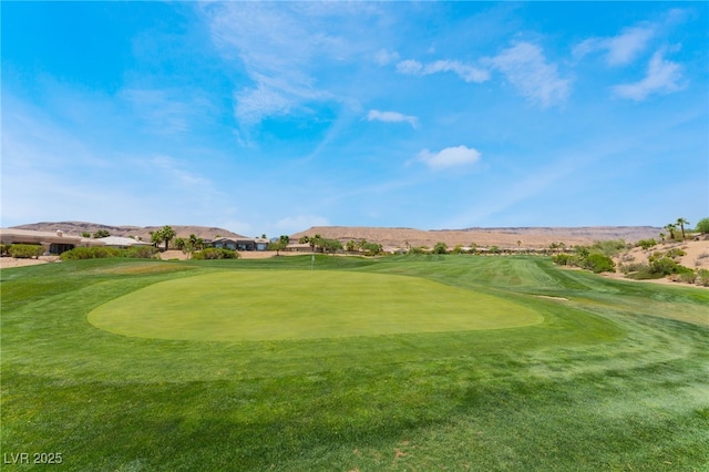 4963 Pensier St, Las Vegas, NV 89135 - view of property's community with view of golf course and a mountain view