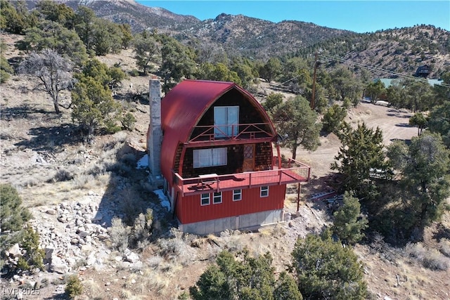 exterior space with a mountain view