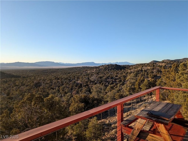 mountain view with a forest view