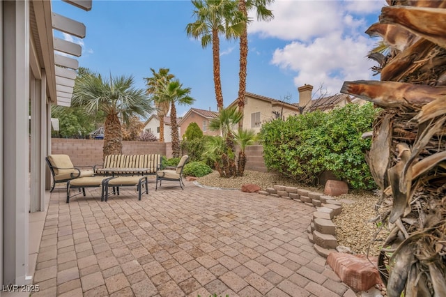 view of patio / terrace featuring a fenced backyard