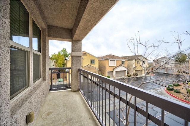 balcony featuring a residential view