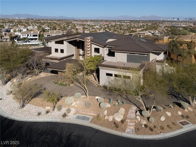 64 Promontory Ridge Dr, Las Vegas, NV 89135 - view of property location featuring a mountain backdrop and nearby suburban area
