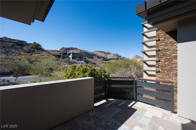 balcony with a mountain view