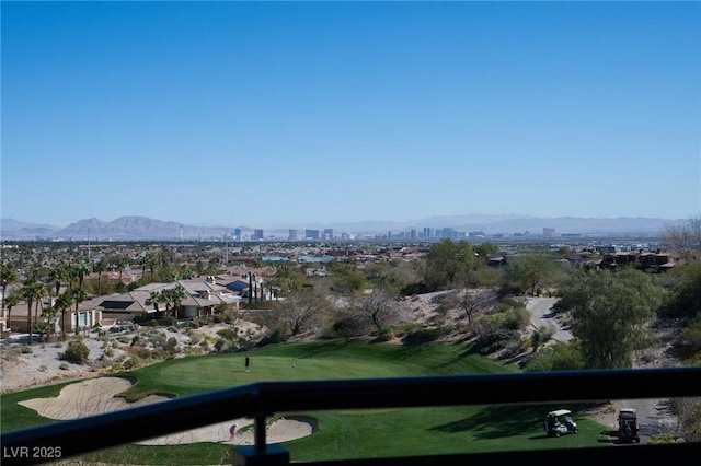 view of mountain feature featuring a view of city