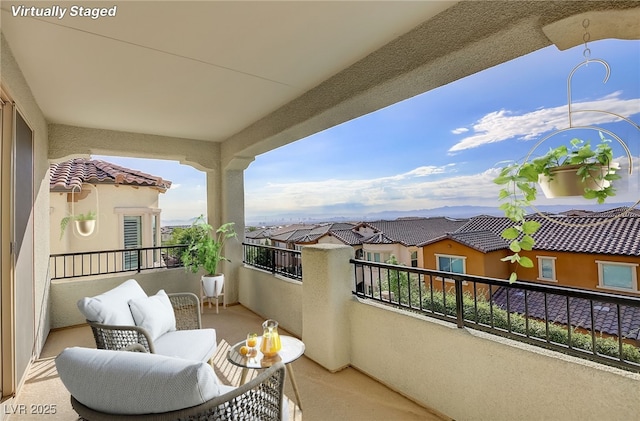 balcony with a residential view