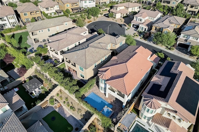 aerial view featuring a residential view