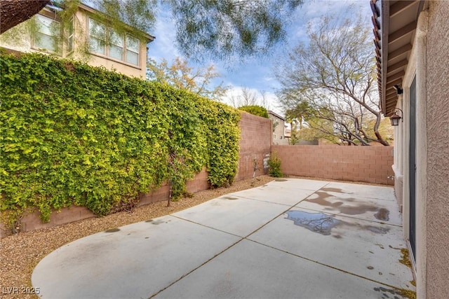 view of patio / terrace featuring a fenced backyard