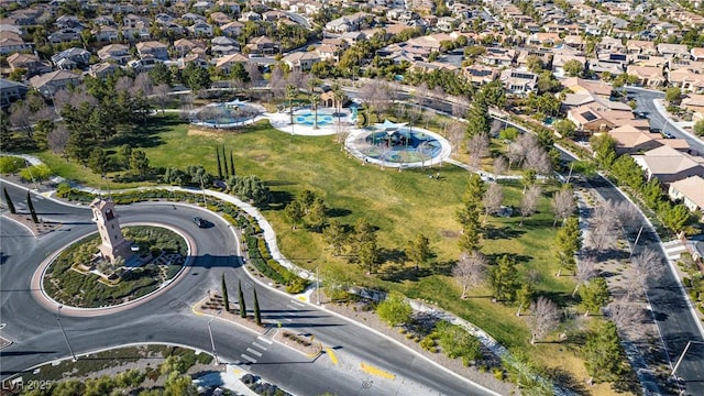 drone / aerial view with a residential view