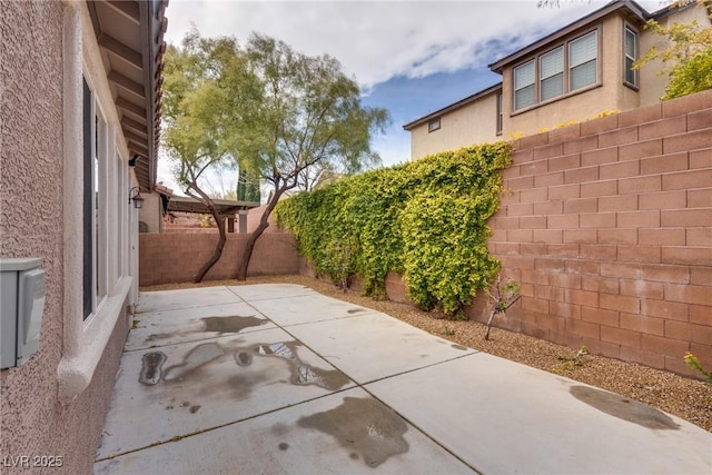 view of patio / terrace featuring a fenced backyard