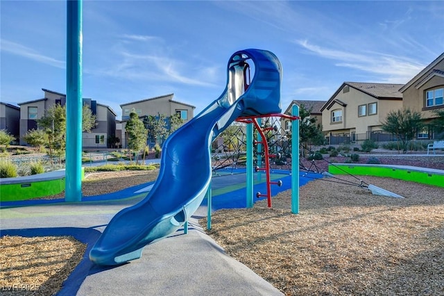 community playground with a residential view