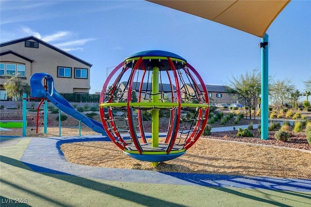 view of community jungle gym