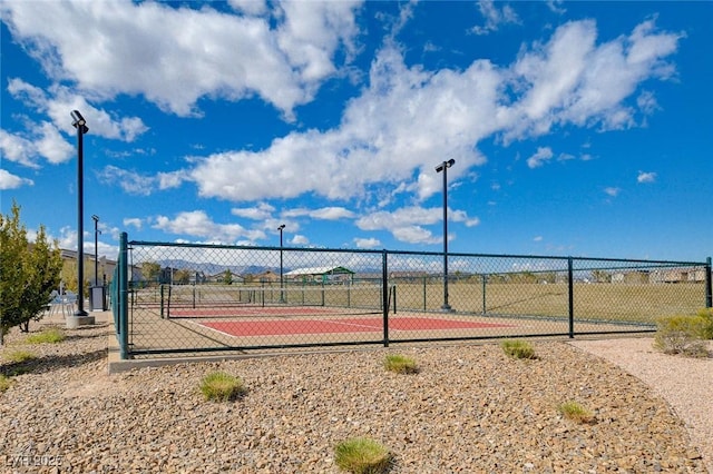 view of property's community featuring fence